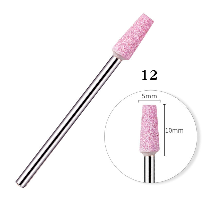 Ensemble d'outils pour ongles en diamant exfoliant russe avec tête de meulage en carbure de silicium