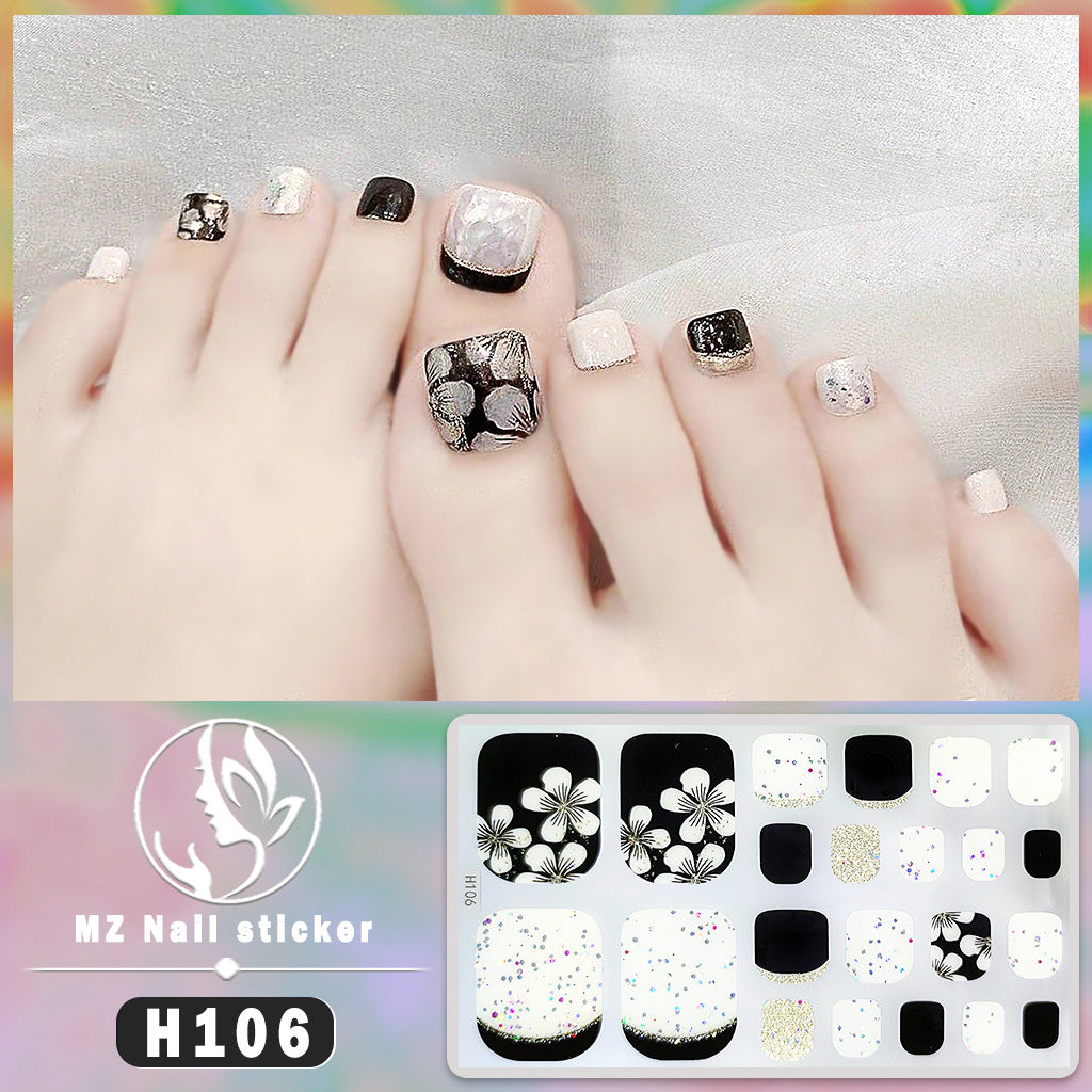 Feet Paper Imitation Diamond Waterproof Durable Nail Stickers