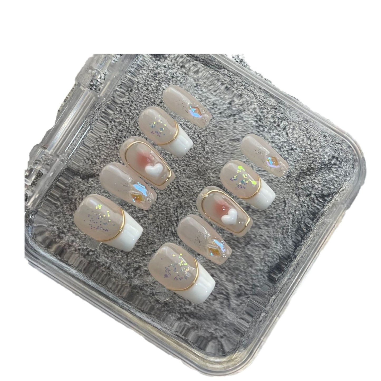 Handmade Wear French Short Ladder Tip Nail Stickers