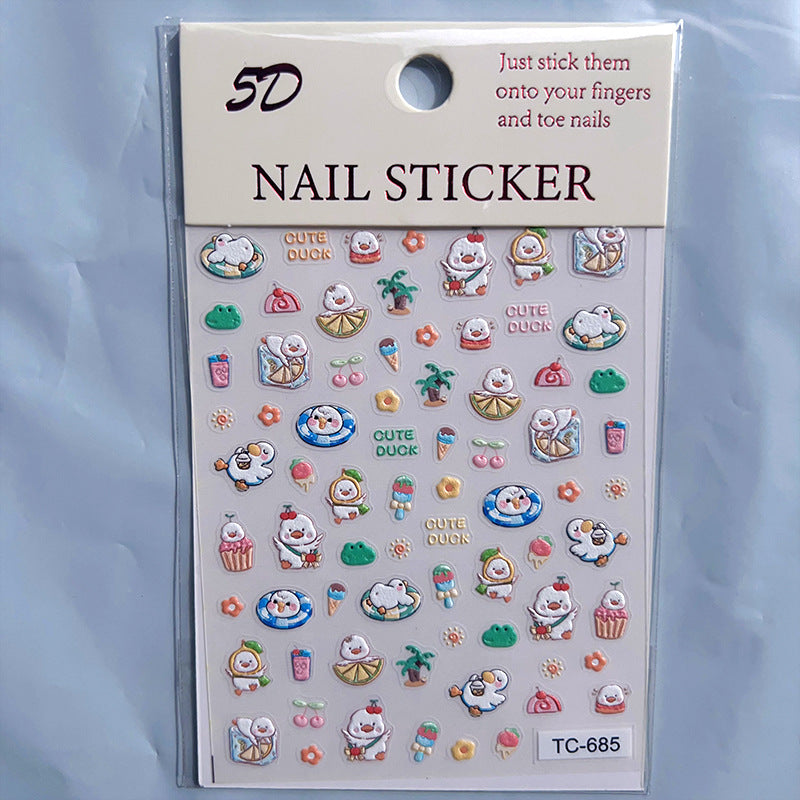 Relief Three-dimensional Cartoon Hand Account Goo Card Nail Tool Set