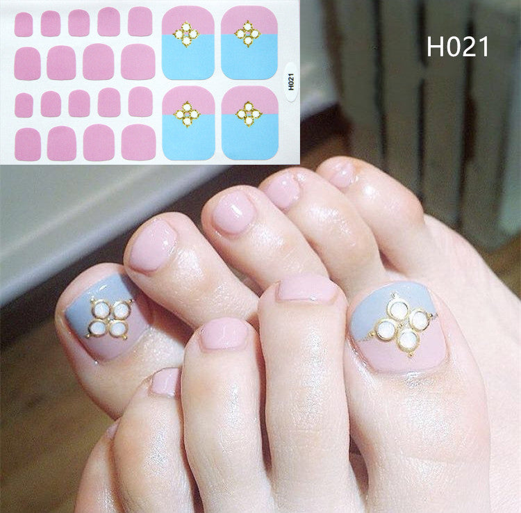 Feet Paper Imitation Diamond Waterproof Durable Nail Stickers