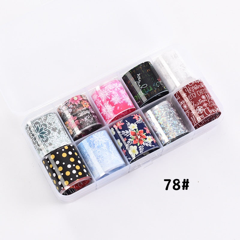 Suit Plaid Snake Leopard Flower Fluorescent Nail Stickers