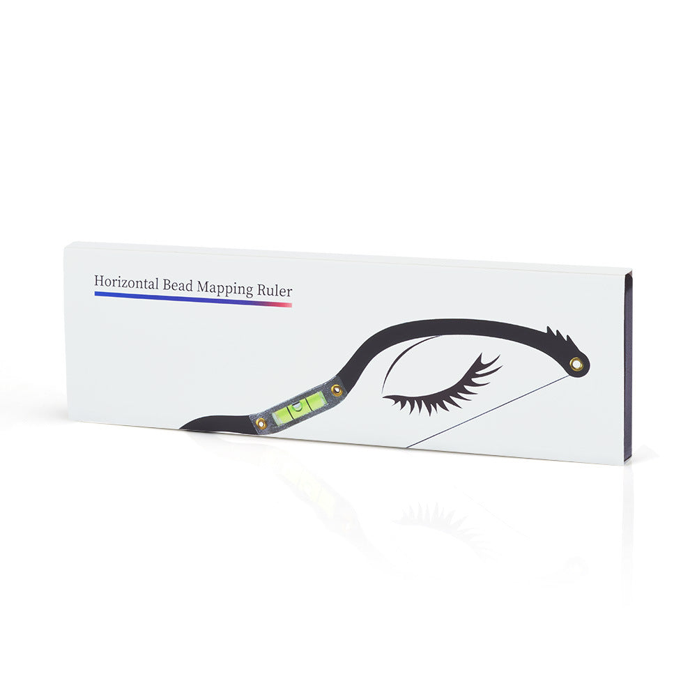 With Level Locating Rule Bow Eyebrow Shaping Horizontal Ruler Makeup Accessories