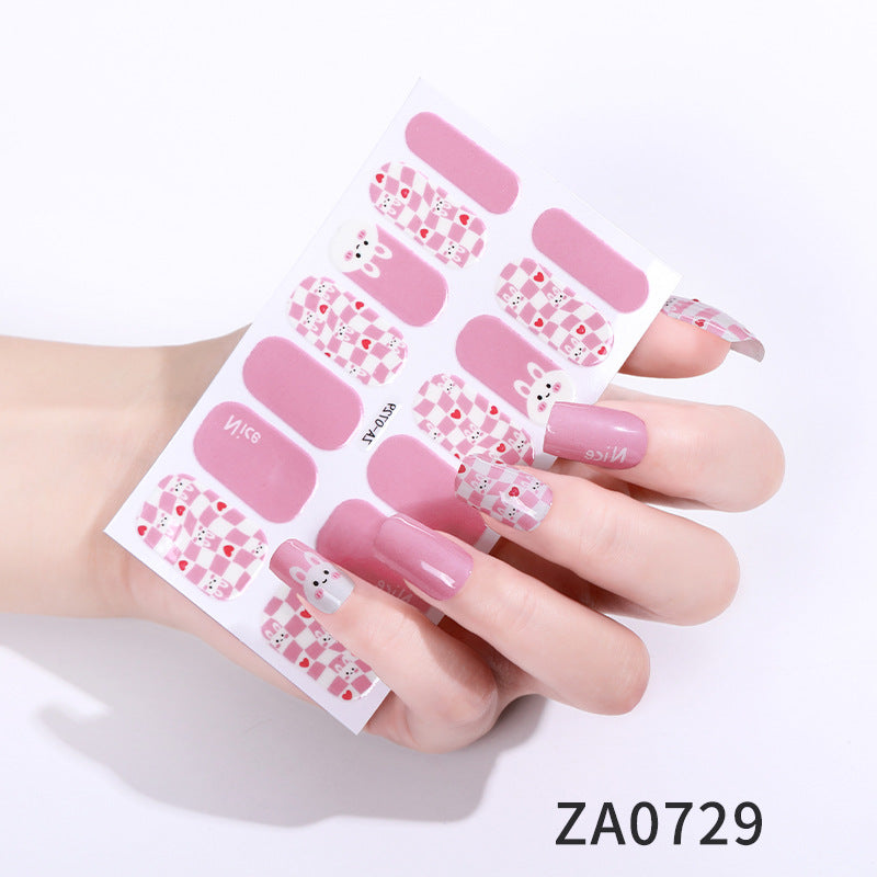 Flower Imitation Diamond Waterproof Love Paper Nail Stickers