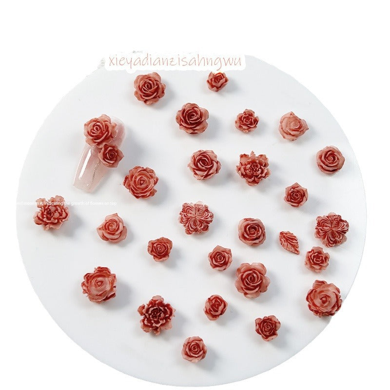 Ornament Material Package Rose Camellia Manicures Nail Care Nail Art