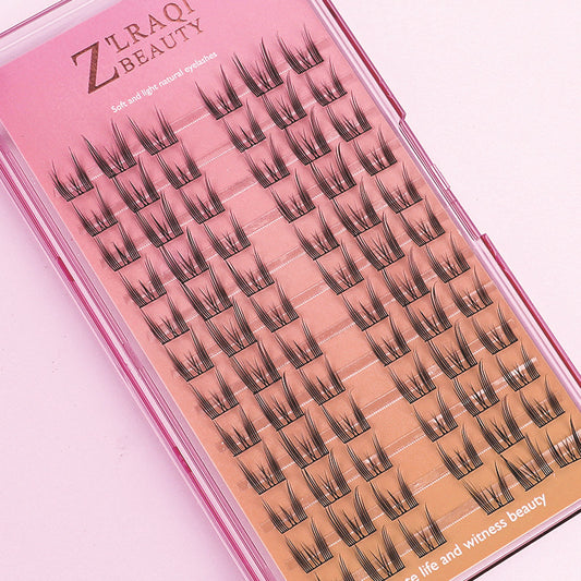 Lazy Natural Cartoon Single Cluster Segment False Lashes