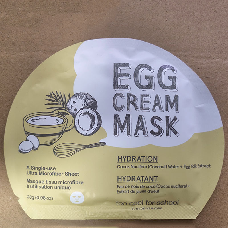 Masque Cool Egg Jaune Soin du visage éclaircissant et nourrissant en une seule pièce