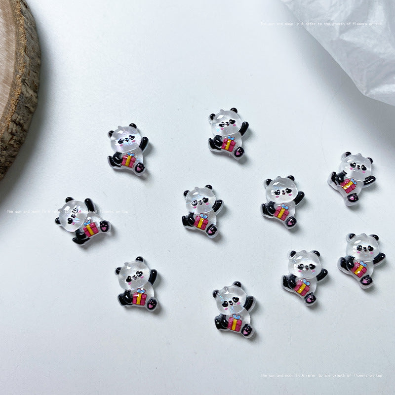 Style Ornament Cute Little Panda Cartoon Nail Care Nail Art