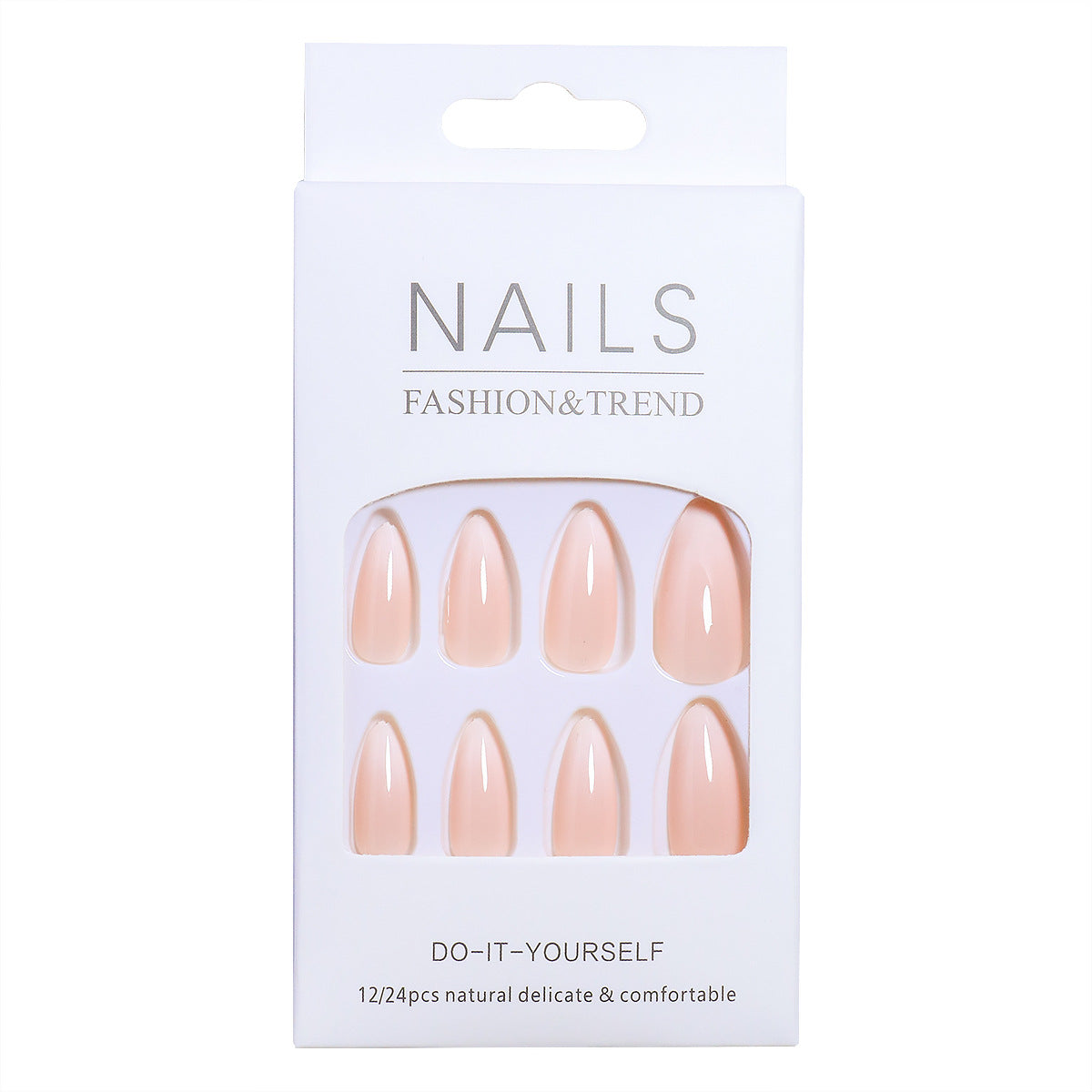 Almond Manicure Simple Gentle Fake Patch Nail Art