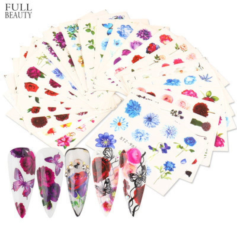 Filigrane Costume Papillon Fruit Dentelle Fleurs Colorées Soin des Ongles Nail Art