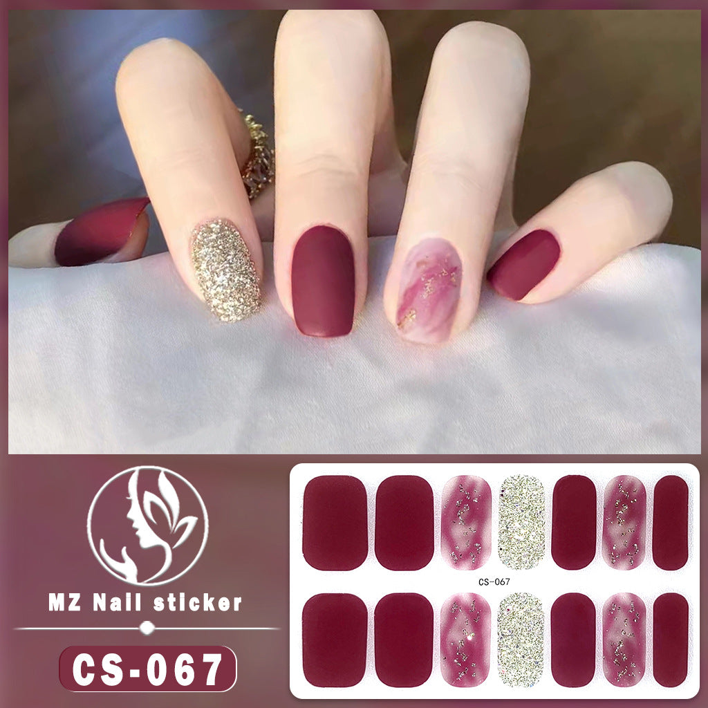 Applique Full Paste Blooming Contrast Color Nail Stickers