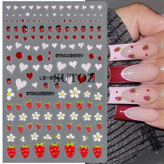 Fresh Style Little Daisy Butterfly Thin Tough Nail Stickers