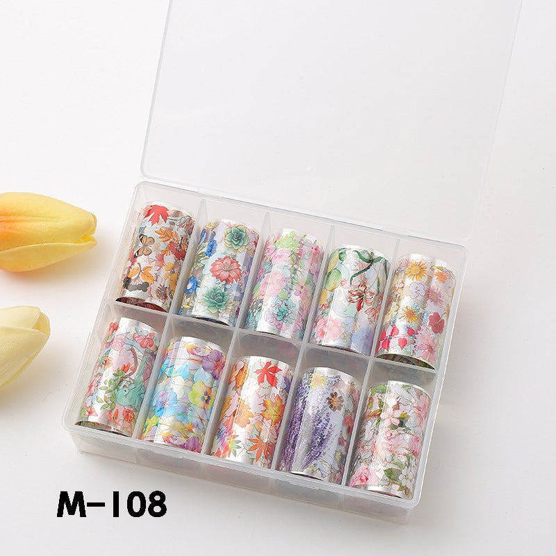 Suit Flower Marble Blooming Snake Pattern Nail Stickers