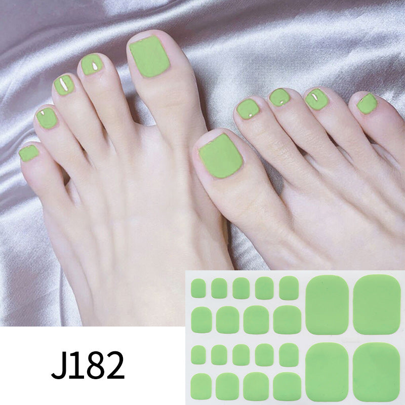 Foot Full Monochrome Toe Solid Color Nail Stickers