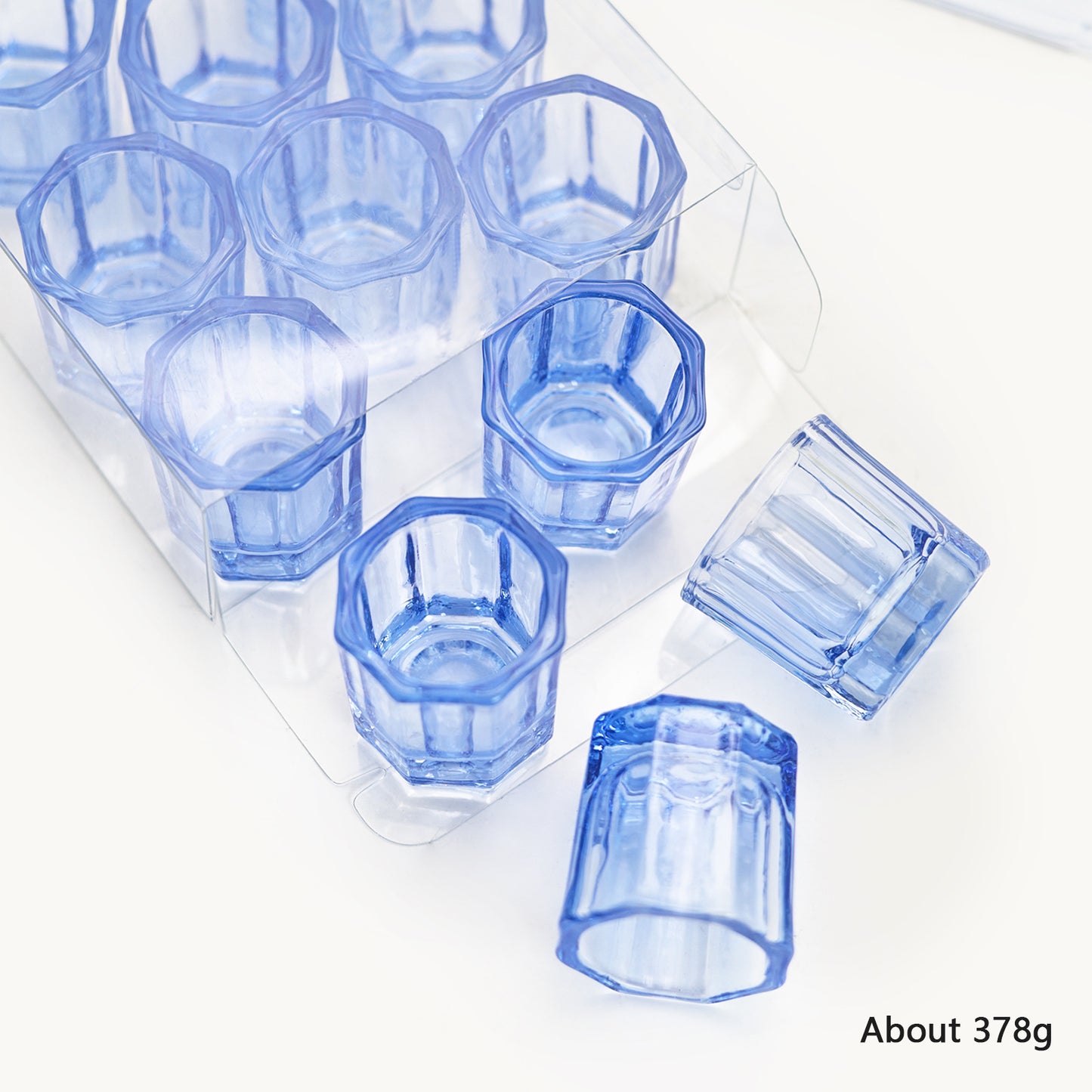 Ensemble d'outils pour ongles transparents pour verres en cristal et verres de nettoyage sans couvercle