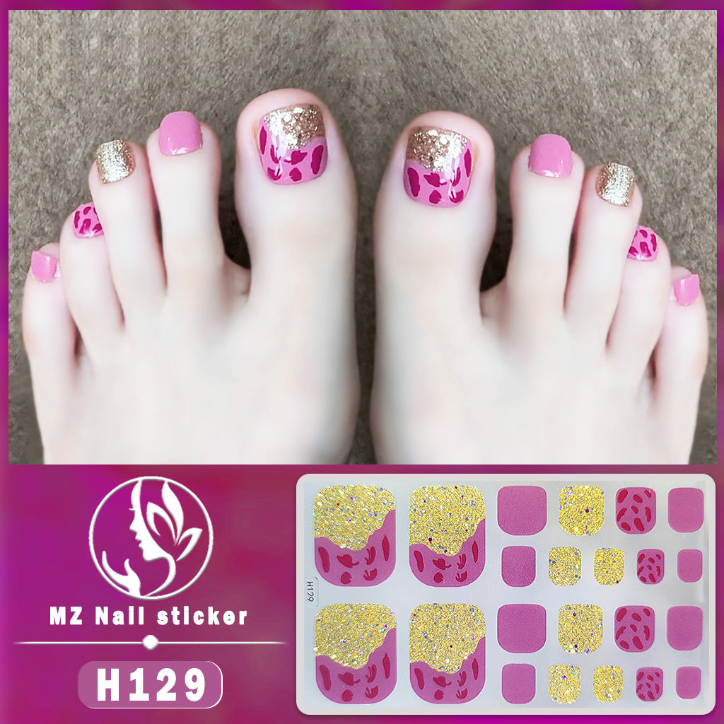 Feet Paper Imitation Diamond Waterproof Durable Nail Stickers