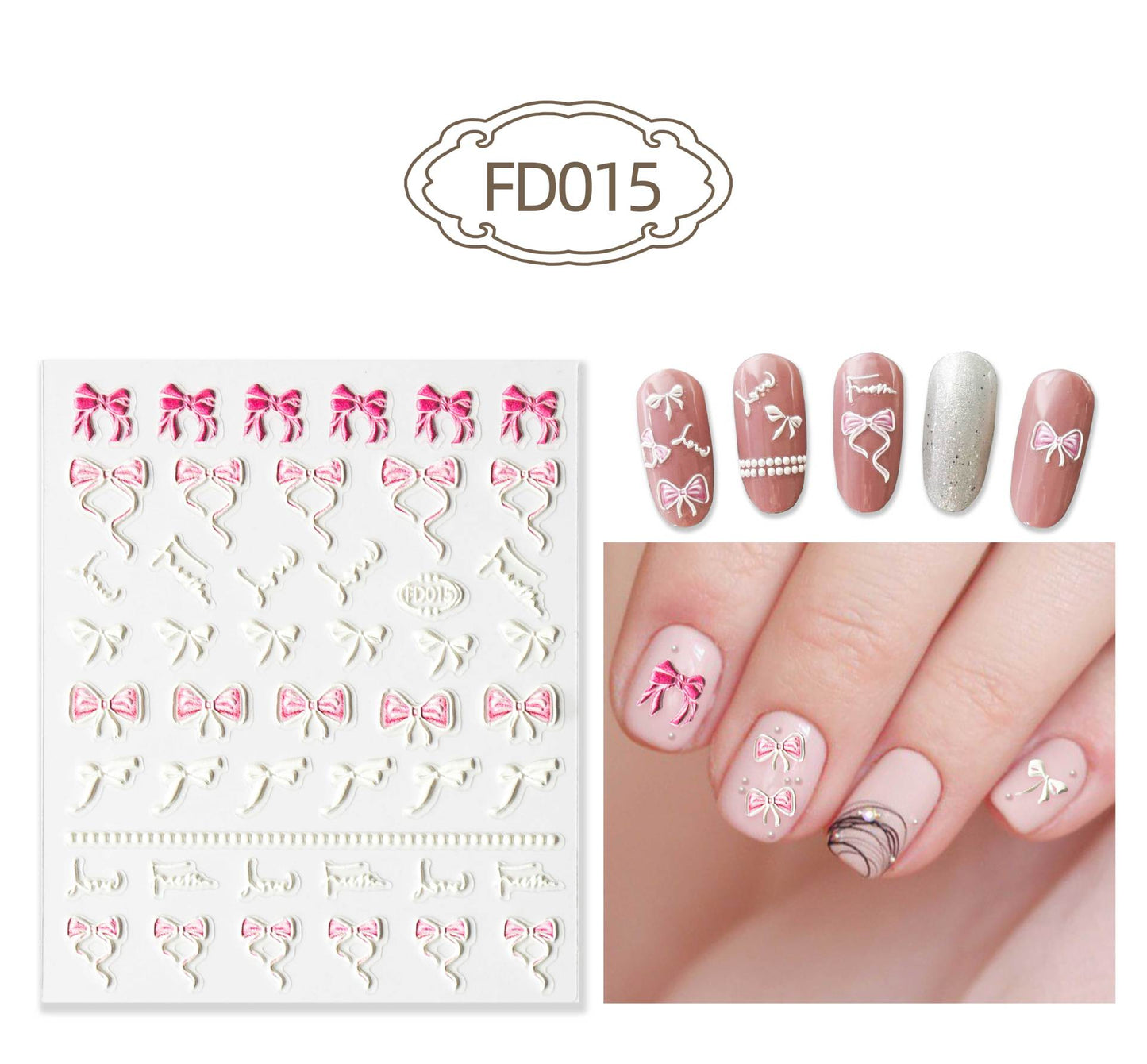 Flower Relief Lace Butterfly Adhesive Ornament Nail Art