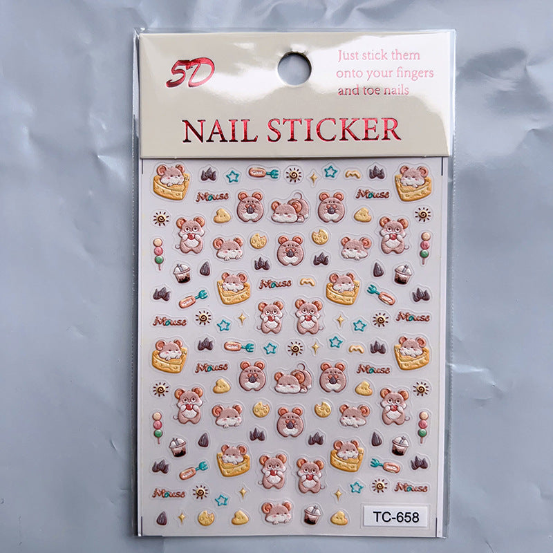 Relief Three-dimensional Cartoon Hand Account Goo Card Nail Tool Set