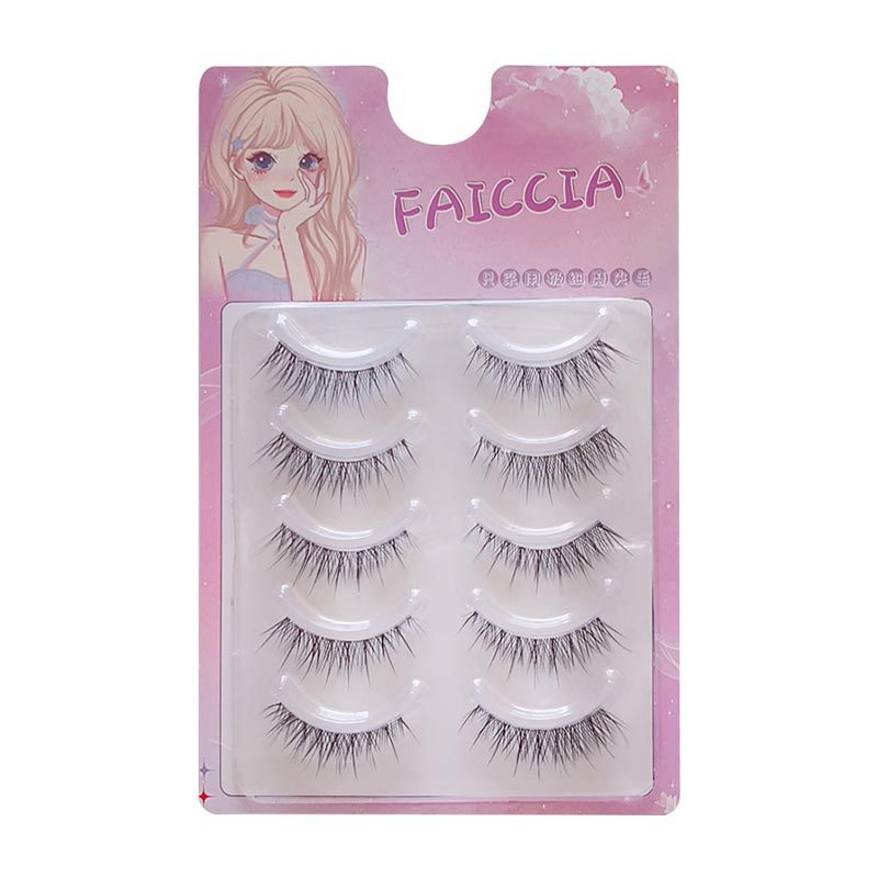 Fishtail Eyelashes Natural Simulation Thin Sheer Root False Lashes