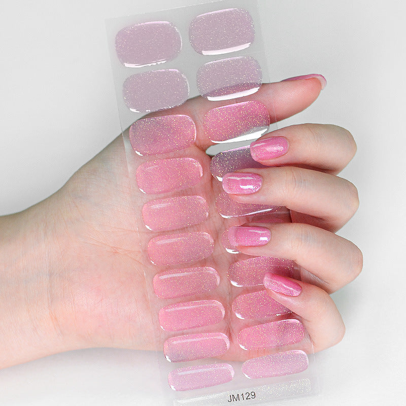 Solid Color Second Generation Flash Uv Nail Stickers