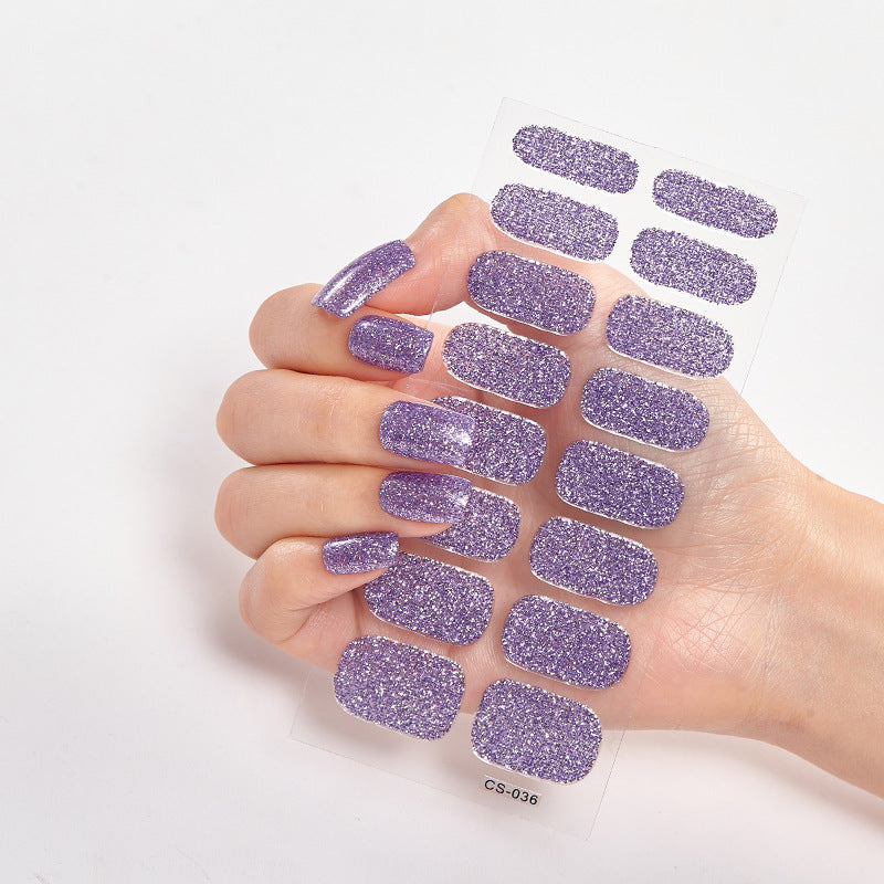 Full Solid Color Small Simple Film Nail Stickers