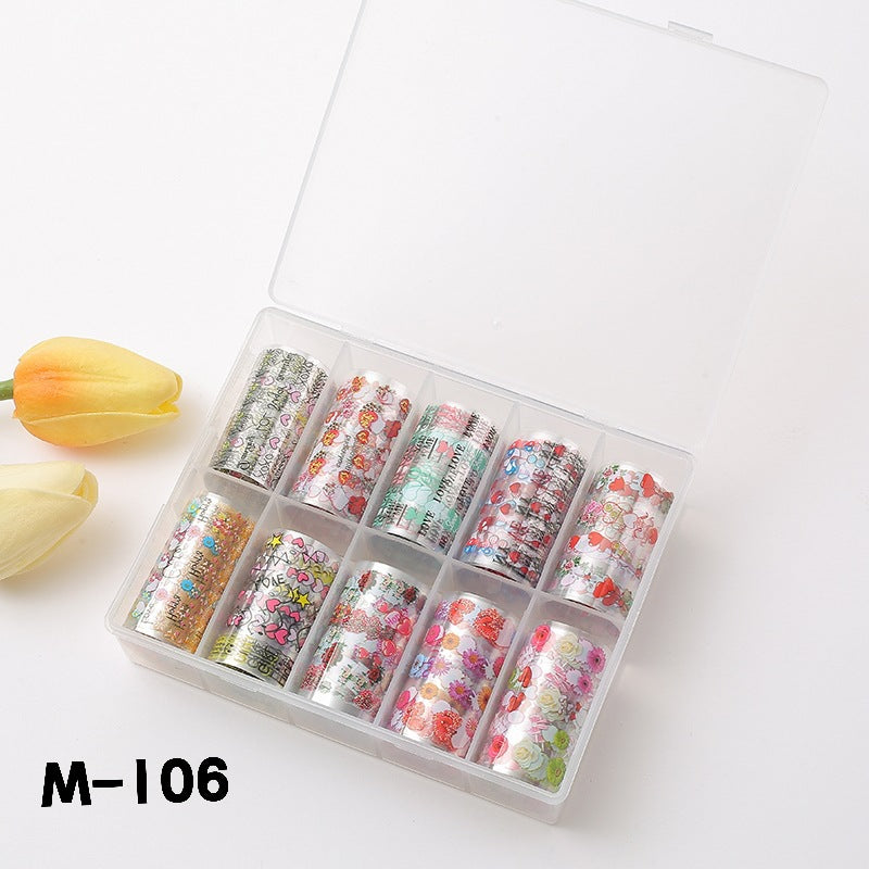 Suit Flower Marble Blooming Snake Pattern Nail Stickers