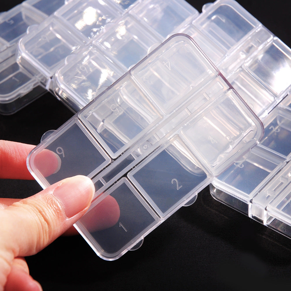 Box Portable Independent Open Lid Ornament Nail Tool Set