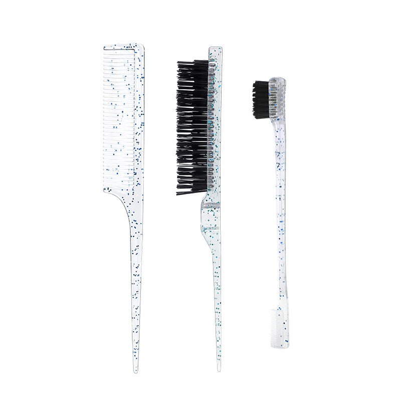 Brosse à cheveux à trois rangées de style pelucheux Brosses et peignes à cheveux à double tête