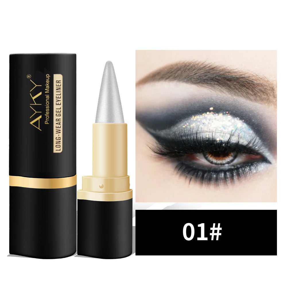 Eyeliner noir mat à tête unique, crémeux et solide