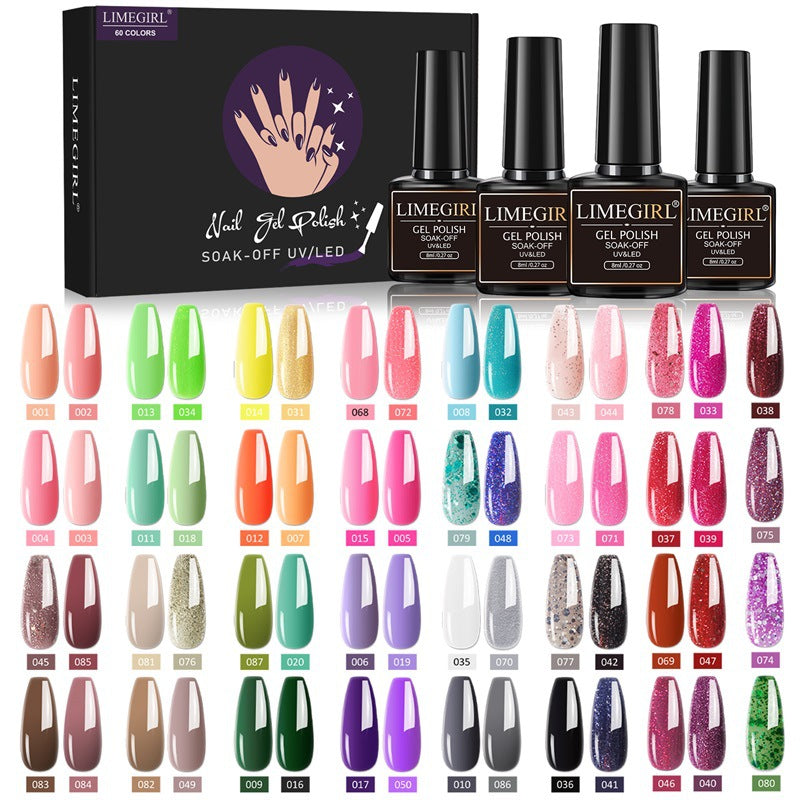 Ensemble d'outils amovibles pour ongles UV avec gel de manucure coloré