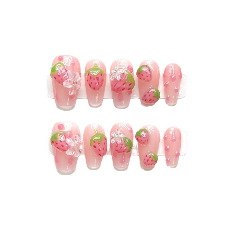 Strawberry Sweetheart Cute Style Wear Finished Beauty Nail Stickers