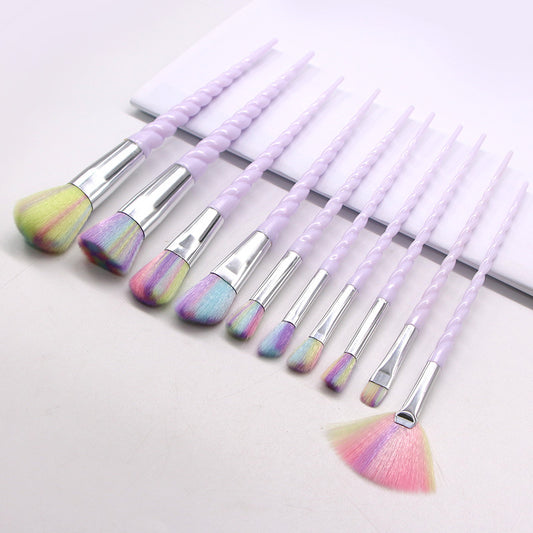 Thread Unicorn Brush Suit Colorful Beauty Makeup Brushes Accessories