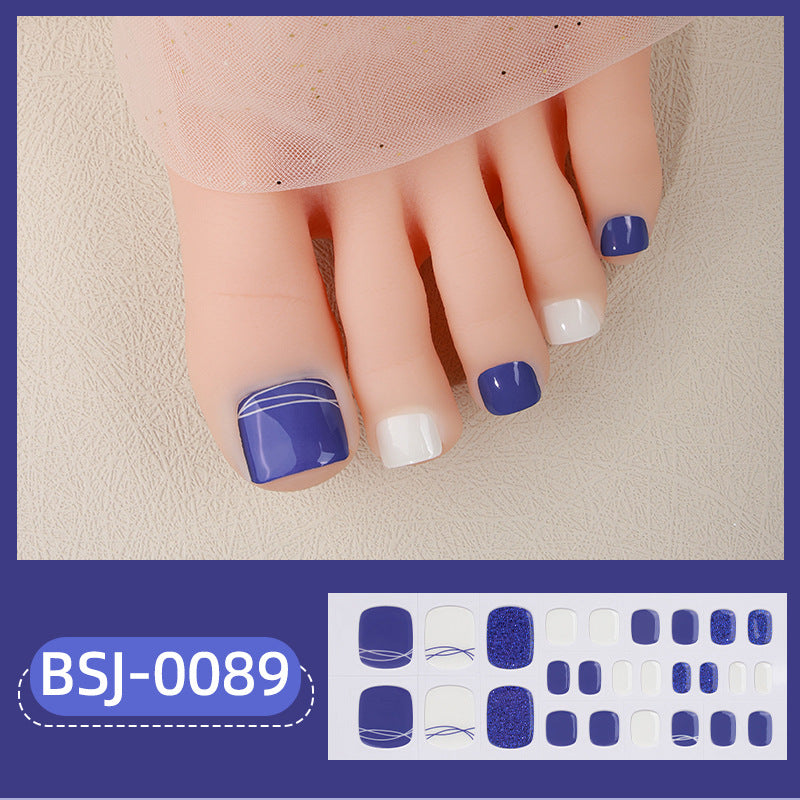 Foot Flash Pure Onion Jump Color Nail Stickers