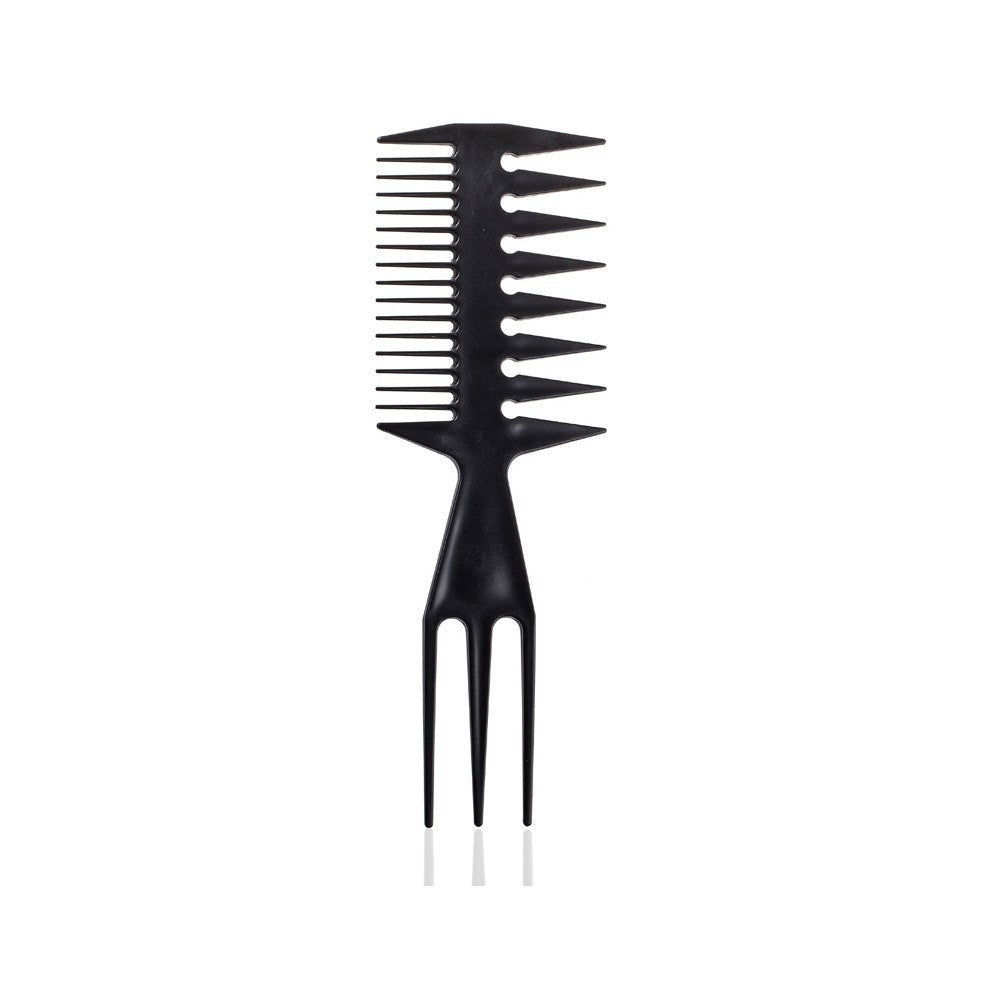 Men's Plastic Black Oil Head Modeling Barber Shop Hair Brushes & Combs