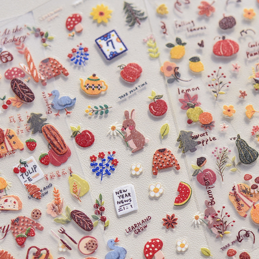 Durable Unique Thin Tough Cute Autumn Nail Stickers