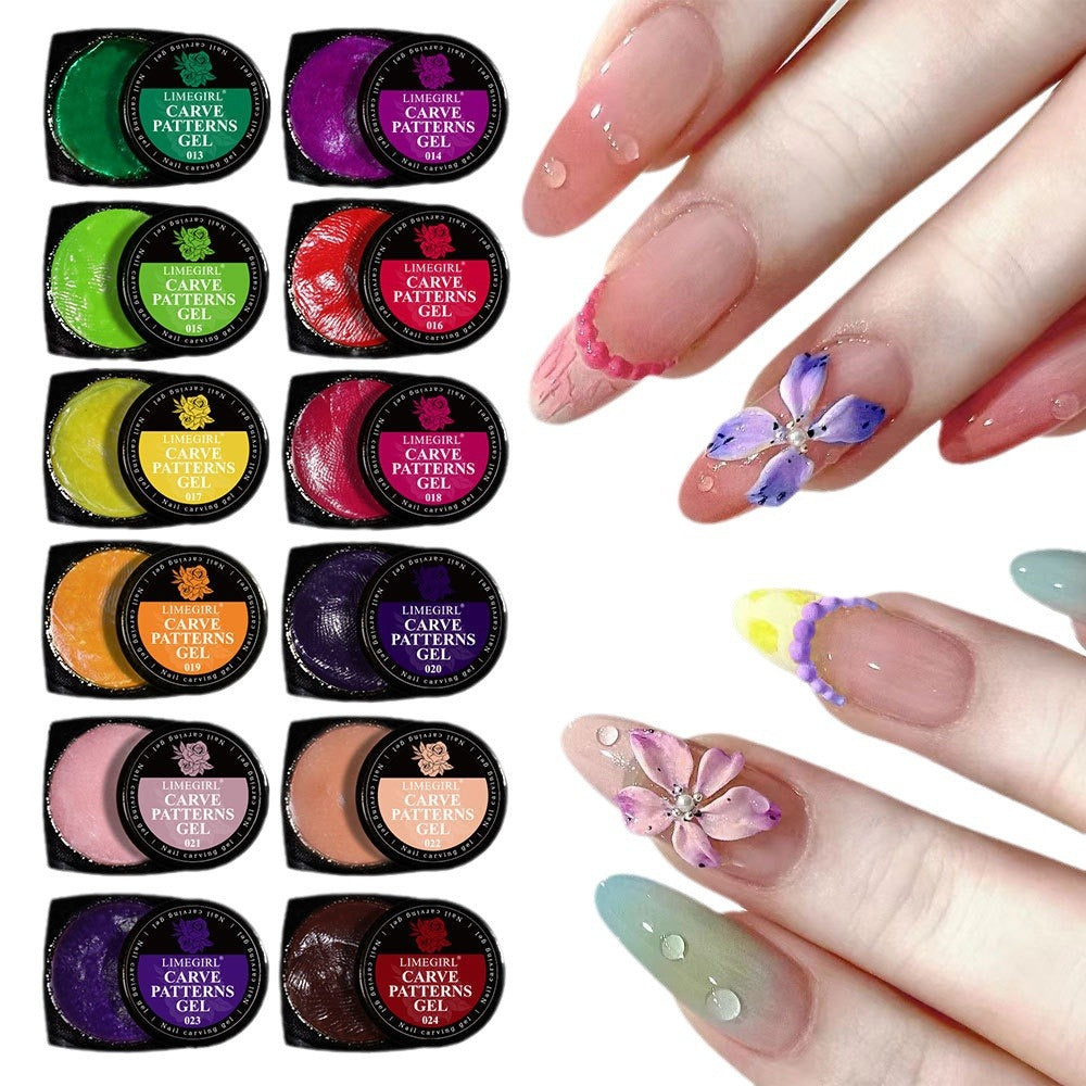 Modeling Embossment Gel Uv Mud For Nail Tool Set