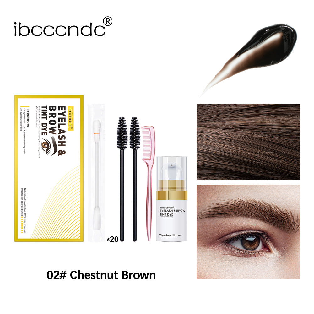 Les sourcils teints en crème noir marron conviennent aux accessoires de maquillage des yeux longue durée