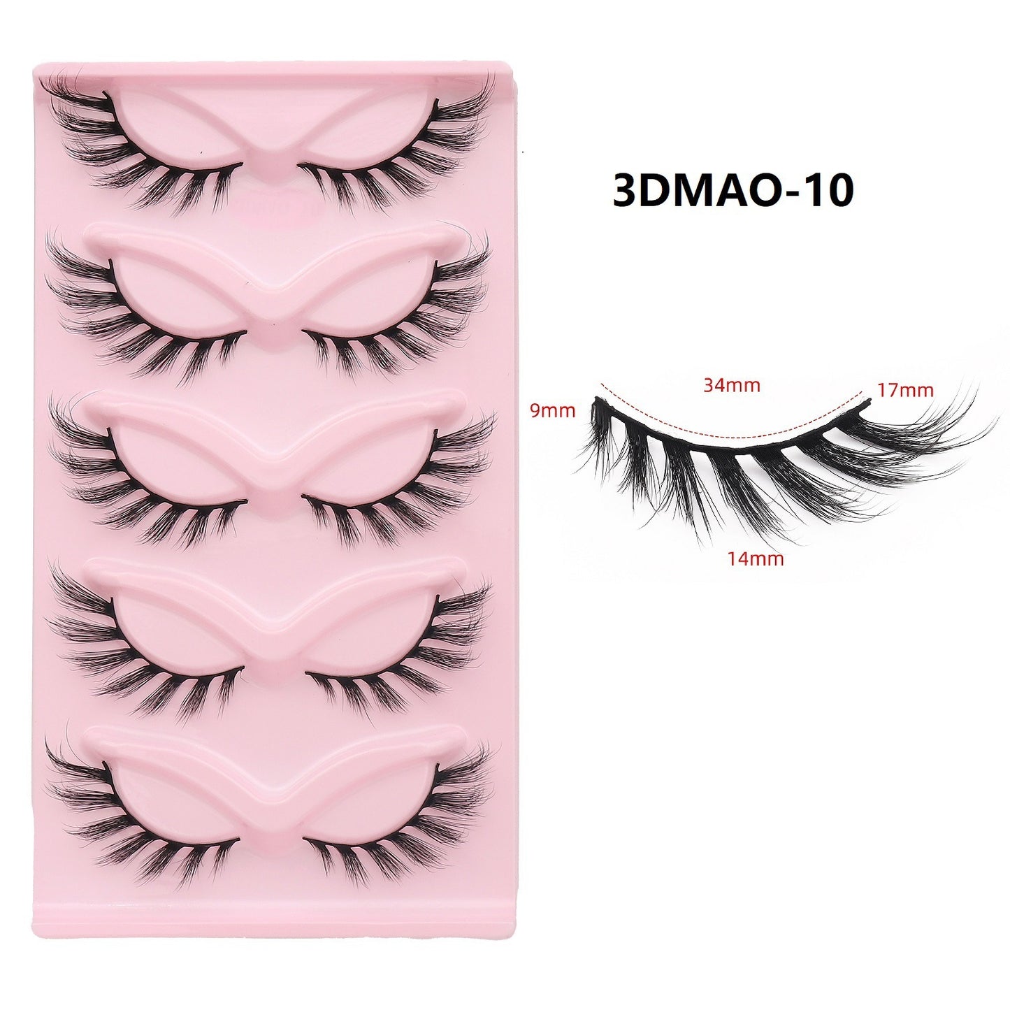 Five Pairs Of Cat Eyelashes Thick False Lashes