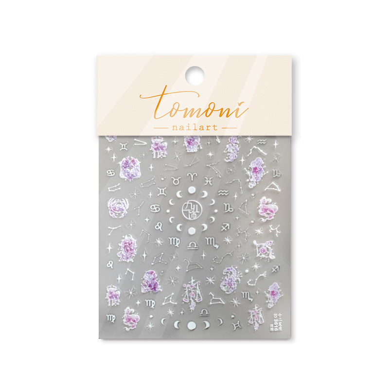 Stylish Beautiful Gilding Retro Twee Constellation Nail Stickers