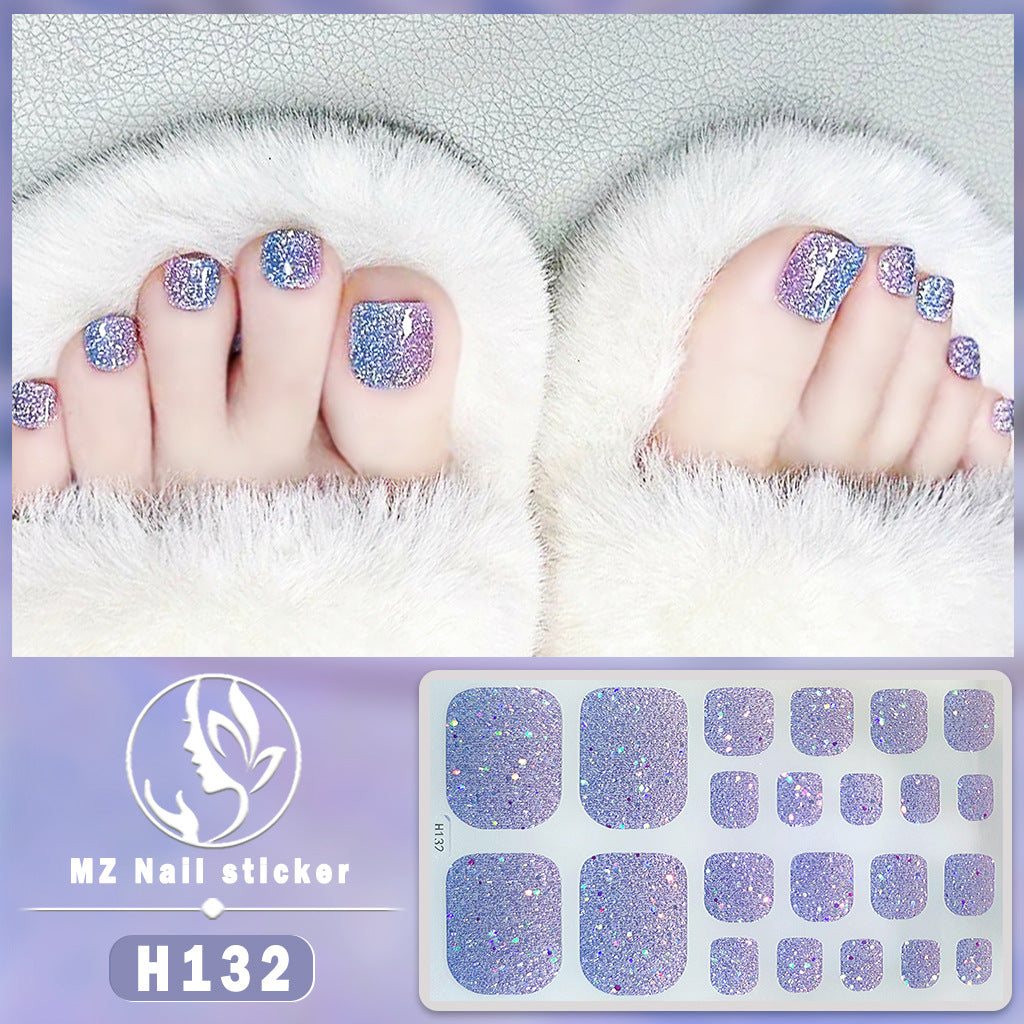 Feet Paper Imitation Diamond Waterproof Durable Nail Stickers