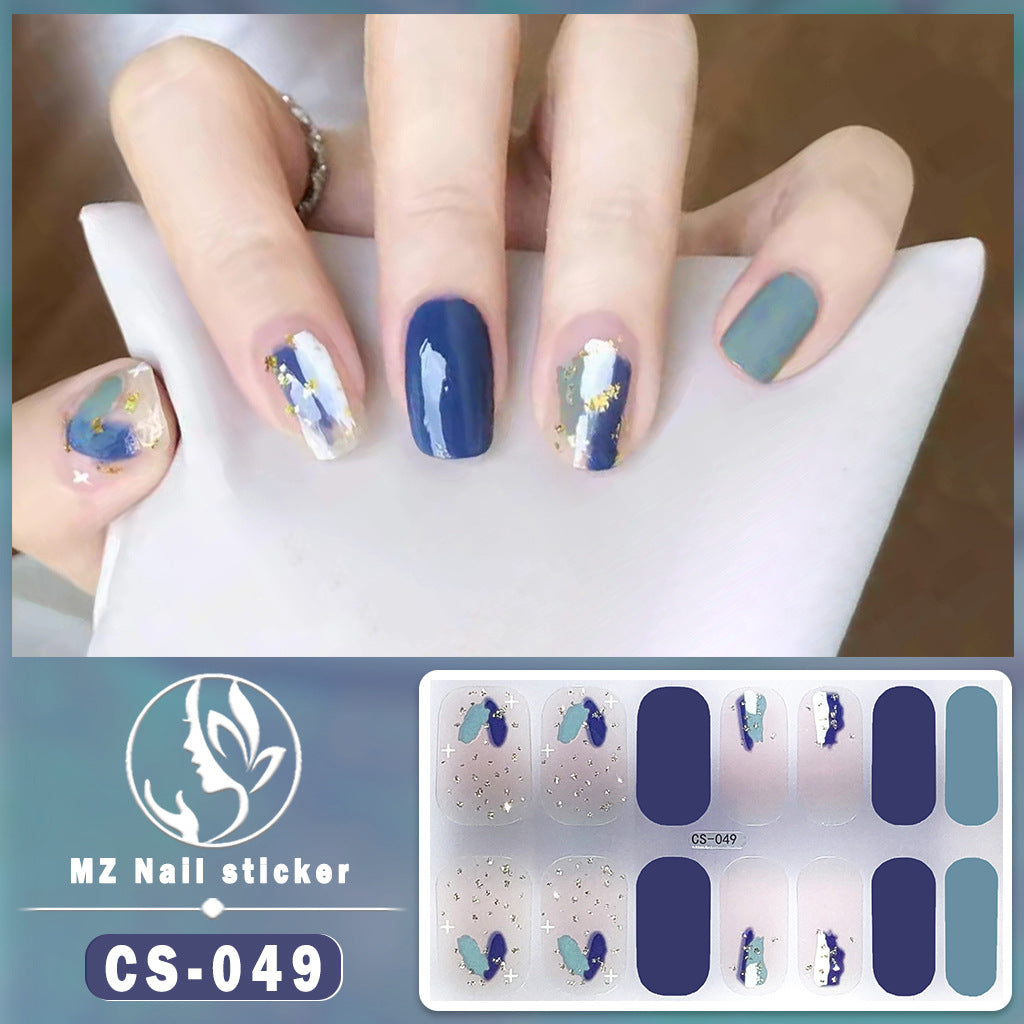 Applique Full Paste Blooming Contrast Color Nail Stickers