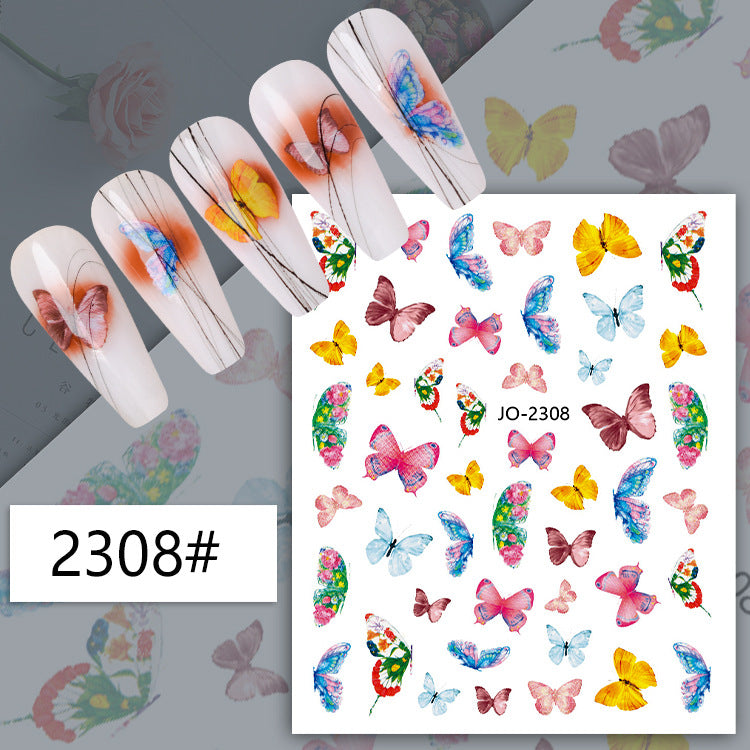 Butterfly Beauty Decals Colorful Small Decorative Nail Stickers