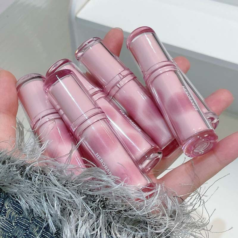 Peach Yarn Matte Glaze Korean Style Veet Plain White Lip Glosses