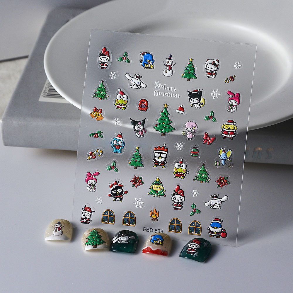 Hot Mining Relief Adhesive 3d Cute Little Duck Nail Stickers