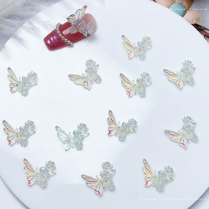 Butterfly Ornament Luminous Jewelry Super Fairy Nail Care Nail Art