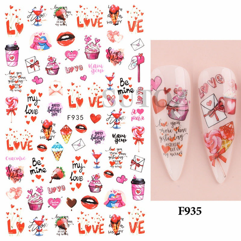 Day Cartoon Comic Series Than Heart Nail Stickers