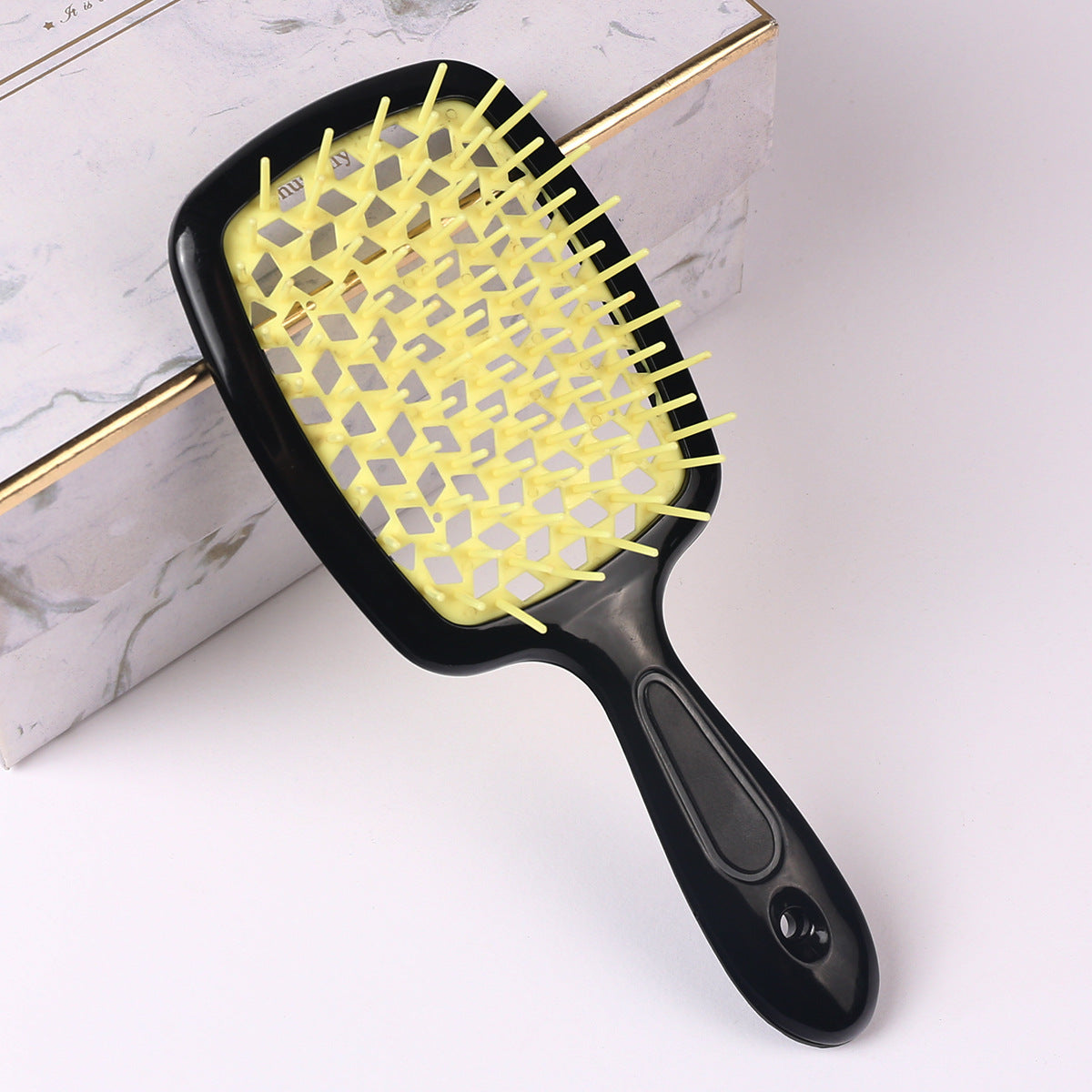 Brosses et peignes de massage pour cheveux secs et humides en nid d'abeille creux