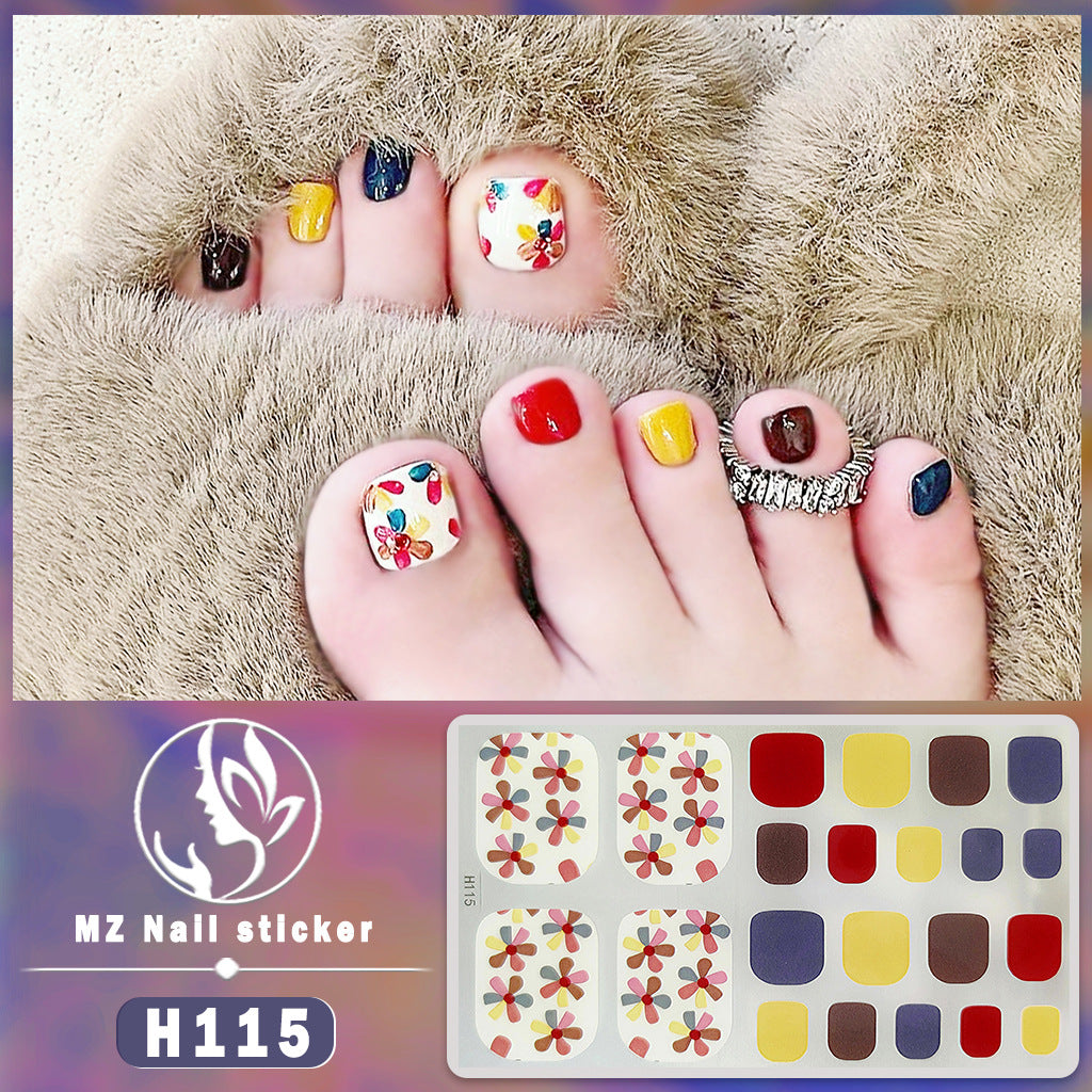 Feet Paper Imitation Diamond Waterproof Durable Nail Stickers