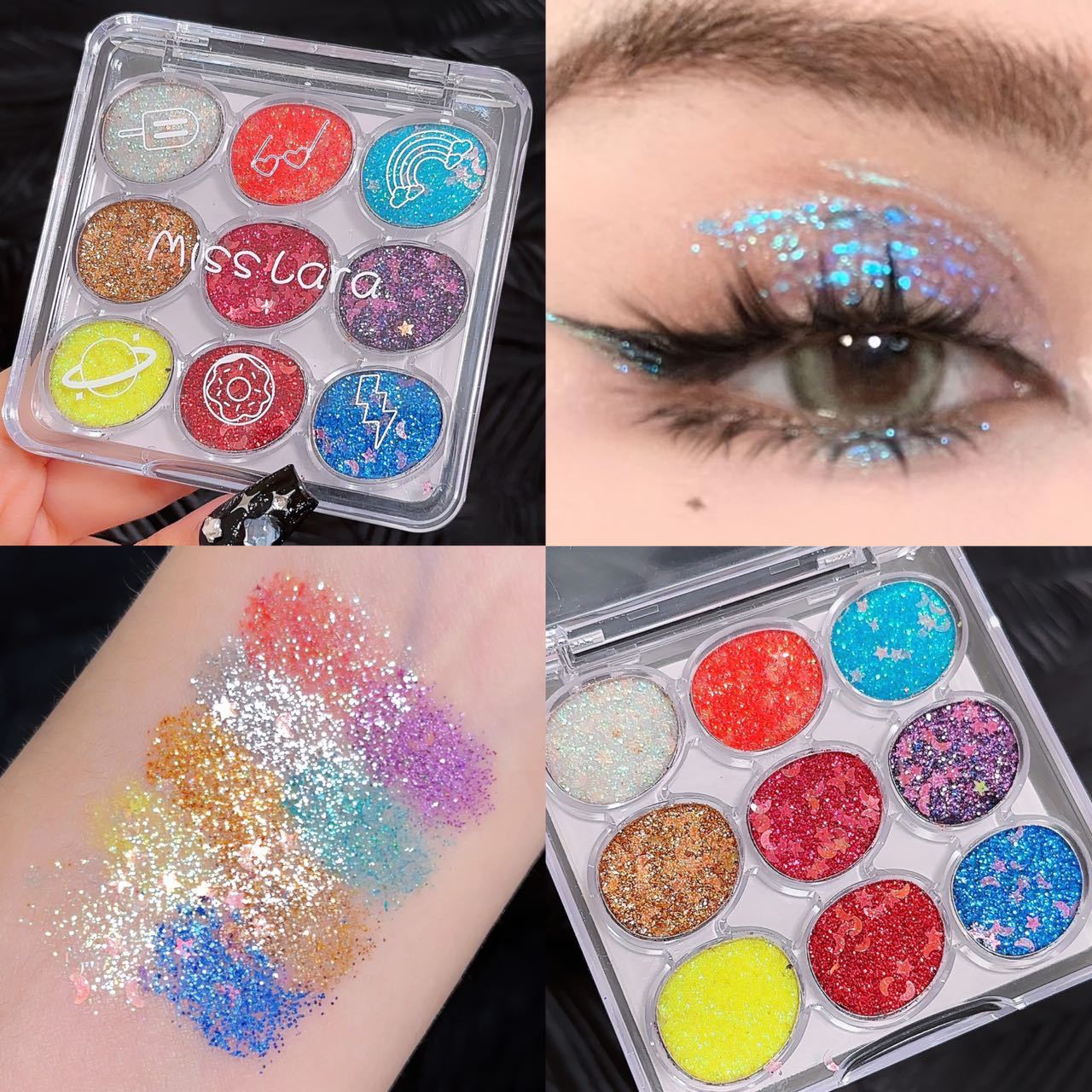 Plate Gel Super Shiny Crystal Stage Shimmer Sequins Special Eyeshadow