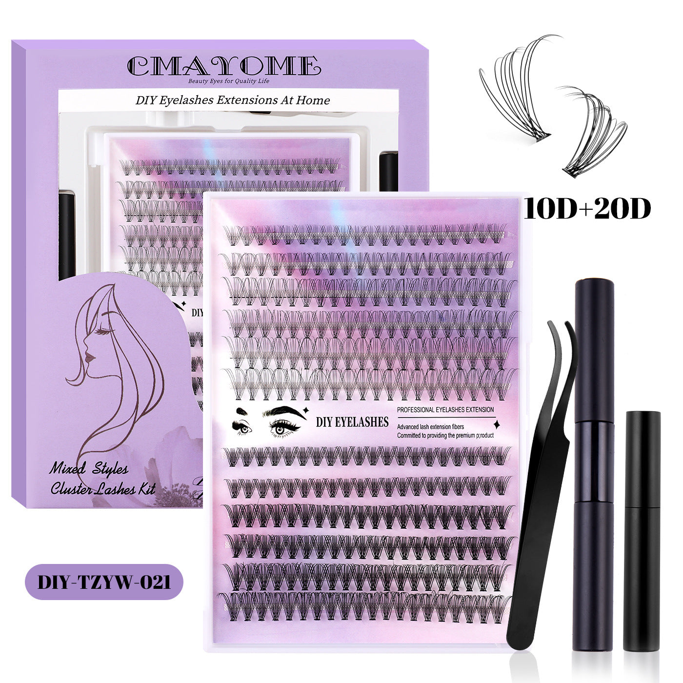 Hot Melt Segmented Eyelashes Combination Large False Lashes